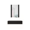 Tualettlaud peegliga cama meble PAFOS 80×41,6×100 cm, MDF raam, 1 sahtel, mattmust