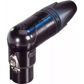 Neutrik XLR-pistikupesa, nurkne Pooluste arv: 3 Must NC3FRX-B 1 tk (NC3FRX-B)
