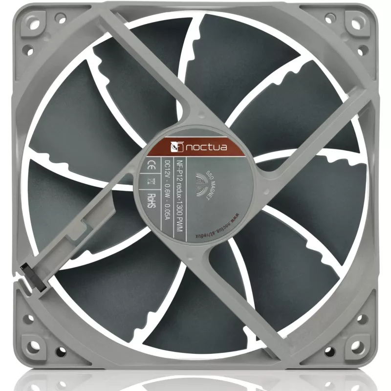 Korpuse ventilaator Noctua NF-P12 redux-1300 PWM, 120 mm, 1300 RPM, 12 V, 4-pin PWM, 92,3 m³/h, 19,8 dB