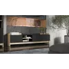 Cama RTV PORTO 3D Kapp 190x38x50 tamm/must