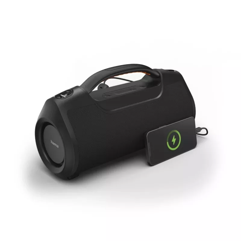 Soundbar HAMA Soundbarrel 2.0 must Bluetooth juhtmevaba — kompaktne 2.0 kanal
