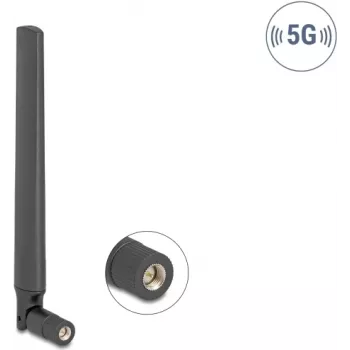 Mitmesuunaline 3,3–5,0 GHz antenn DELOCK SMA-pistikuga 4,7 dBi kaldega liigendiga must