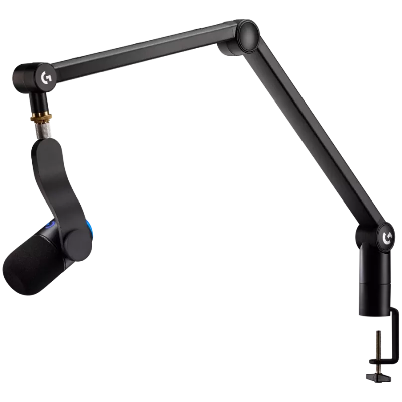LOGITECH Yeticaster GX Dynamic RGB Gaming Mic with LIGHTSYNC and Premium Desktop Microphone Boom Arm - Must