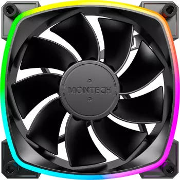 Ventilaator Montech RX120 PWM 12 cm Must 720–1760 RPM Rifle Bearing