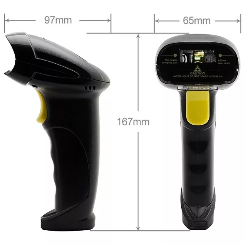 Qoltec 1D Laser Barcode Reader | USB | Must