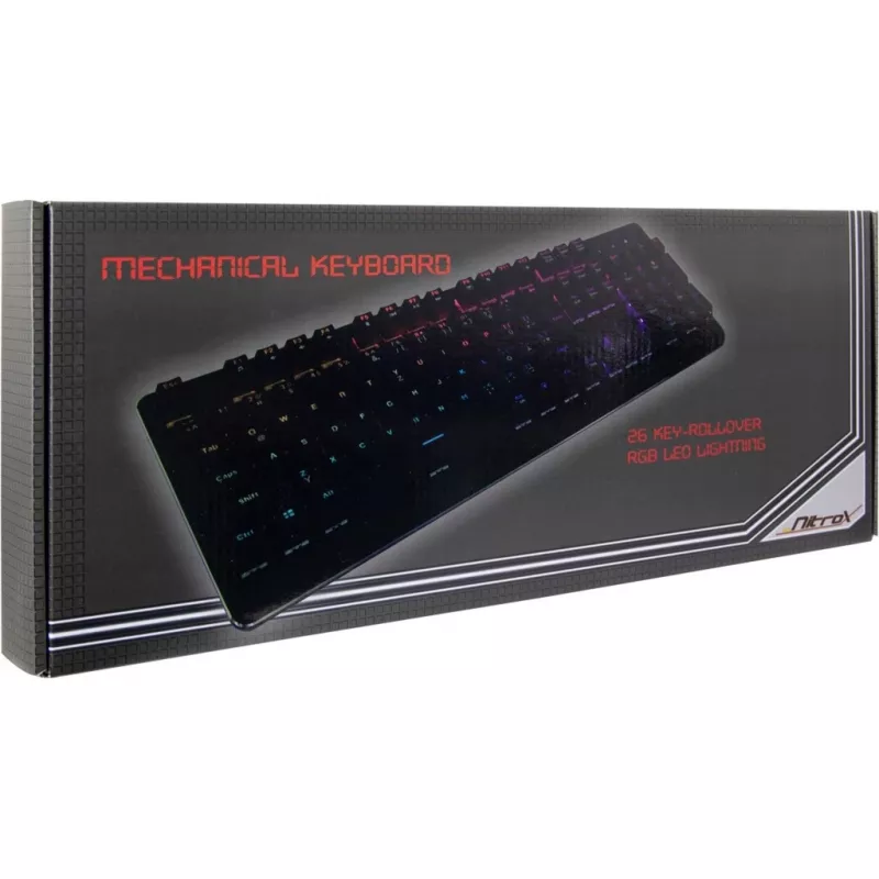 Inter-Tech NK-2000ME klaviatuur USB QWERTZ must (88884100)
