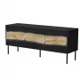 TV kapp cama meble INSERTO 3D 143,5x40x61,5 cm must LED-iga, puitlaastplaadist pealmine osa