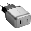 Mobiilseadme laadija Satechi ST-UC30WCM-EU — Universaalne siseruumides kasutatav vahelduvvoolulaadija 1× USB-C, must/hõbedane