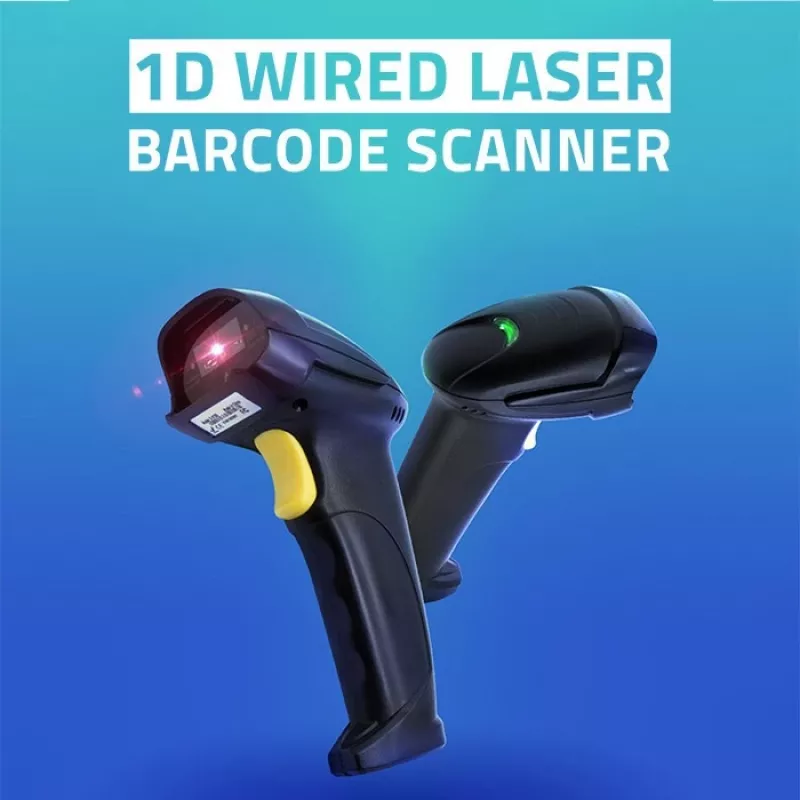 Qoltec 1D Laser Barcode Reader | USB | Must