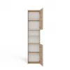 Vannitoa hoiukapp top e shop S40 SONOMA — tammepuust raam, vabaltseisev, 6 riiulit, 400×300×1700 mm