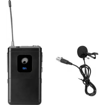 Lavalier-mikrofon Omnitronic UHF-E Series 527,5 MHz — juhtmega lavalier kõneks ja esitlusteks