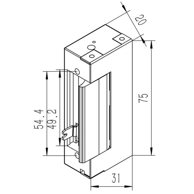 Elektromagnetlukk QOLTEC 52459 12V sümmeetriline mälu ja lukustusega