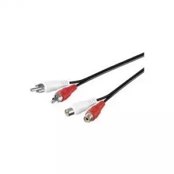 Microconnect AUDCH2 helikaabel 1,5 m 2 x RCA Must