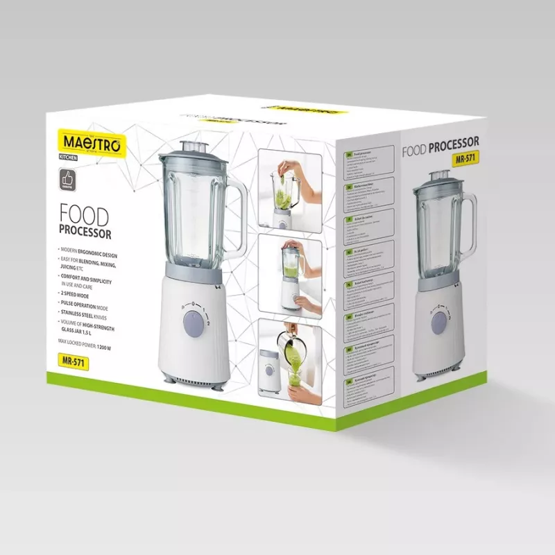 Köögikombain Maestro MR-571 1200 W valge/hall — multifunktsionaalne köögikombain