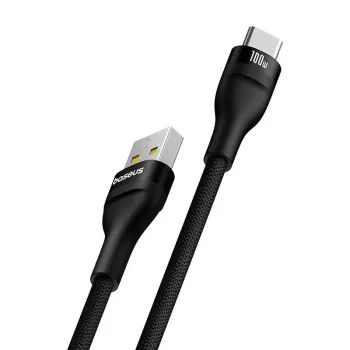 Baseus Flash 2 USB A to USB C kiirlaadimiskaabel 2 m 100 W Must