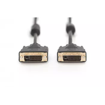Assmann DVI connection cable. DVI(24+1). 2x ferrit M/M. 10.0m. DVI-D dual link. UL. bl (AK-320101-100-S)