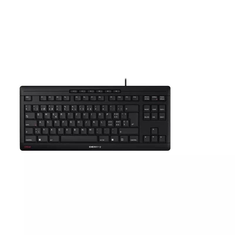CHERRY STREAM TKL klaviatuur Universal USB QWERTZ Šveitsi must