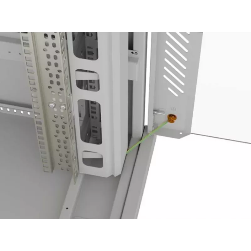 Rack cabinet LANBERG FF01-8047-12SL 47U 800x1000 mm hall, esi- ja tagaklaasukste ning LCD-paneeli ruumiga