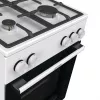 Vabalt seisev gaasipliit ahjuga Gorenje GG5A10WFFM — 4 põletiga pliidiplaat, 70 l ahi, emailitud pealispind, valge