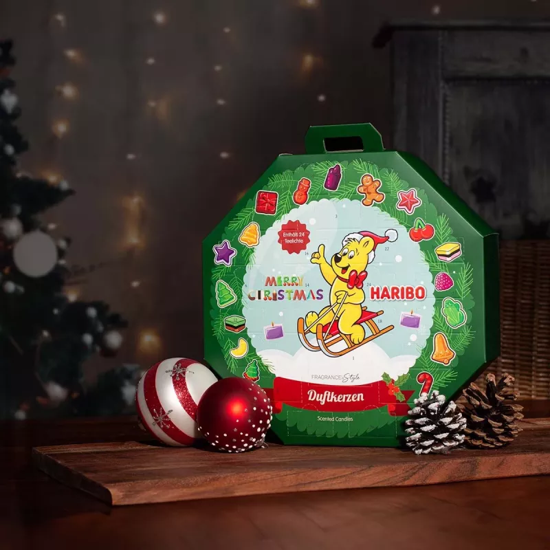 Advendikalender Haribo Balthasar 810030.001, mitmevärviline, 260×60×250 mm