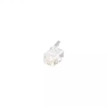 Equip Telefonipistik, RJ11, 4P4C, RJ-11 (4P4C), läbipaistev, 0,5 g, 7,62 mm, 12,3 mm, 7,2 mm