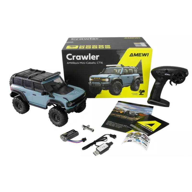 Amewi RC crawler Mini-Cabalo AMXRock 4WD 1:16 RTR — mõõtkavas 1:16, nelikvedu, sõiduvalmis