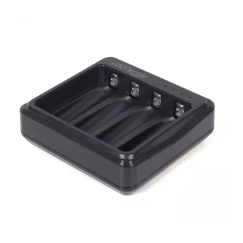 Akulaadija Gembird BC-USB-03 USB-ühilduv AA AAA must