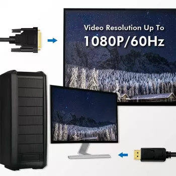 Video kaabliadapter LogiLink CV0132 DisplayPort to DVI 3m Must