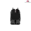 Toitepistiku adapter Maclean MCE155 NEMA 5-15P tüüp E FR must