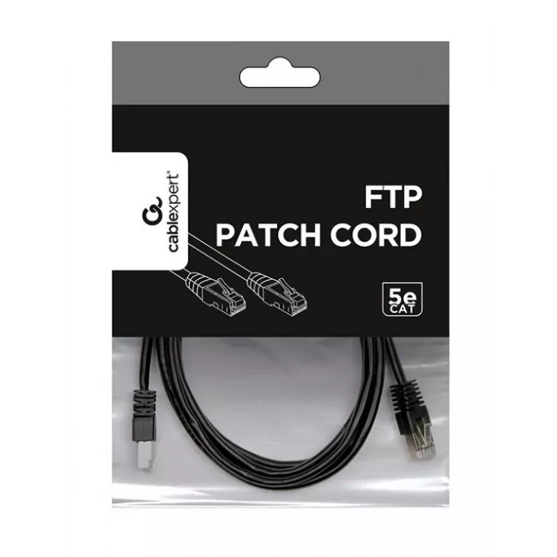 Patchikaabel CAT5E Ftp 2M/PP22-2M/BK Gembird