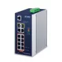 Hallatav lüliti PLANET IGS-4215-8P2T2S — 10× Gigabit RJ-45, 2× SFP, 8× PoE+ (240 W), 48–56 V DC, L2/L4, IP30, DIN/seinale paigaldatav