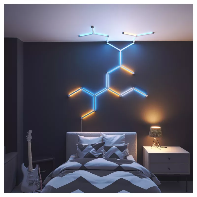 Valgustuspistik Nanoleaf Flex — valge, 0,24 m kaabel, 3 tk komplekt