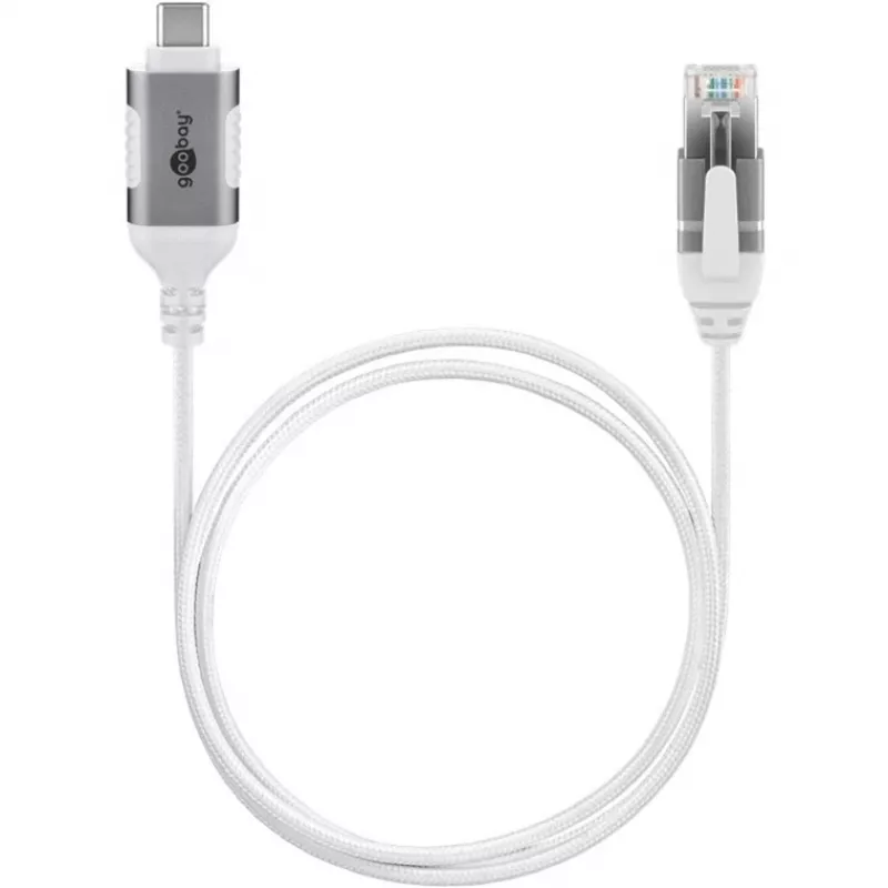 Goobay Ethernet-kaabel USB-C 3.1 RJ45-le õhuke 2 m - ühendab ruuteri, modemi või (74387)