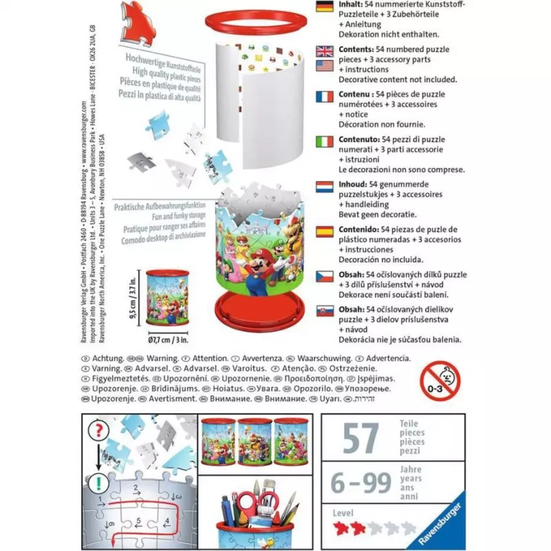 3D pusle Ravensburger Super Mario Pliiatsihoidja 54 tk