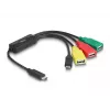 DeLOCK 4-pordiline USB 2.0 kaabliga jaotur USB USB-C kuni 3x USB-A-pesa + 1x USB-C isane