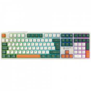 Mehaaniline juhtmevaba klaviatuur CANYON Shadder GKW-11 RGB valge