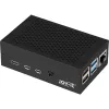 Alumiiniumkorpus Raspberry Pi 4 B jaoks, JYT, mudel RB-AlucaseP4+01B, must viimistlus