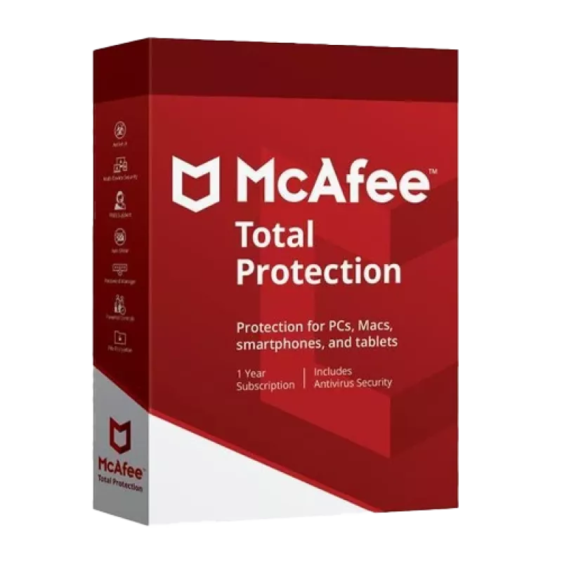 McAfee Total Protection - 10 seadet / 1 aasta, globaalne