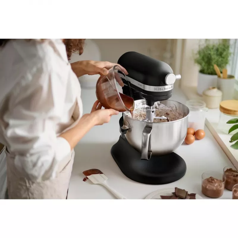 KitchenAid 5KSM60SPXEBM laudmikser 375 W Must, Hall, Roostevaba teras