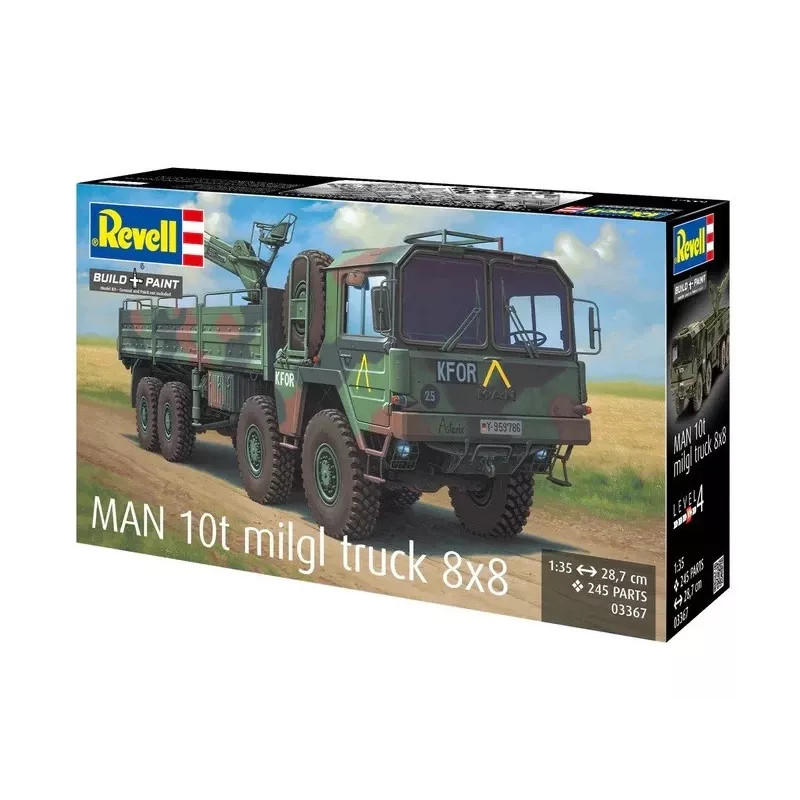 Plastikmudelikomplekt REVELL Man 10T Milgl 8x8 veoauto mõõtkavas 1/35