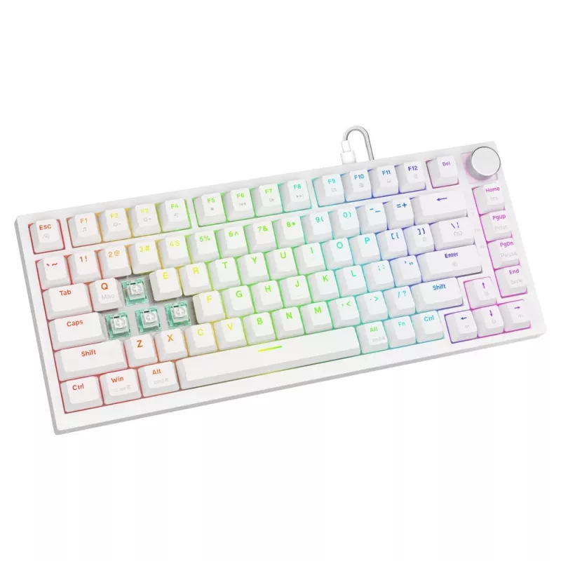 Savio ASTRAL WHITE JADE klaviatuur mängudele USB QWERTY US International