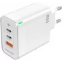 PEDEA Fast Charger „Triple“ 65W GaN USB-C PD USB-A Valge - Toiteplokk - USB Type C