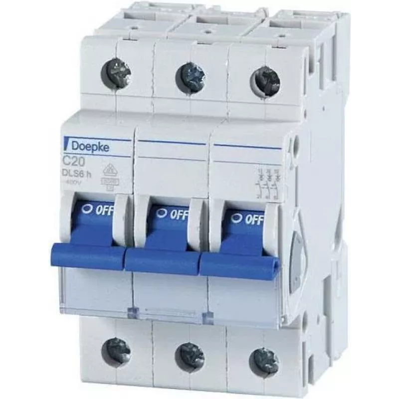 DOEPKE kaitselüliti C32A DLS-6H-C32-3-6-KA 6kA 3-kontaktiline 400V C-karakteristik DLS-6H-C32-3-6-KA (09914296)