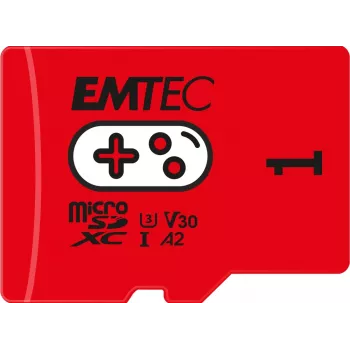 Välkmälu Emtec 1TB UHS-I U3 V30 A2 Gaming Rouge ECMSDM1TXCU3G