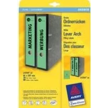 Kaustasildid Avery L4750-20 Roheline 38 x 297mm