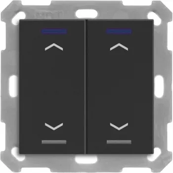 MDT BE-TAL55T206.A1 KNX nupp Light 55 2f RGBW temperatuuriandur must matt ruloo juhtimine 1 (BE-TAL55T206.A1)