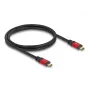 DeLOCK USB-kaabel USB USB-C isane-isane 10 Gbps PD 3.0 100 W 1 m punane metallist