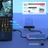 USB-jaotur Unitek uHUB S7+ — juhtmega USB 3.2 Gen 2 USB-C, 100 W PD, Gigabit Ethernet, 4K tugi, kosmosehall