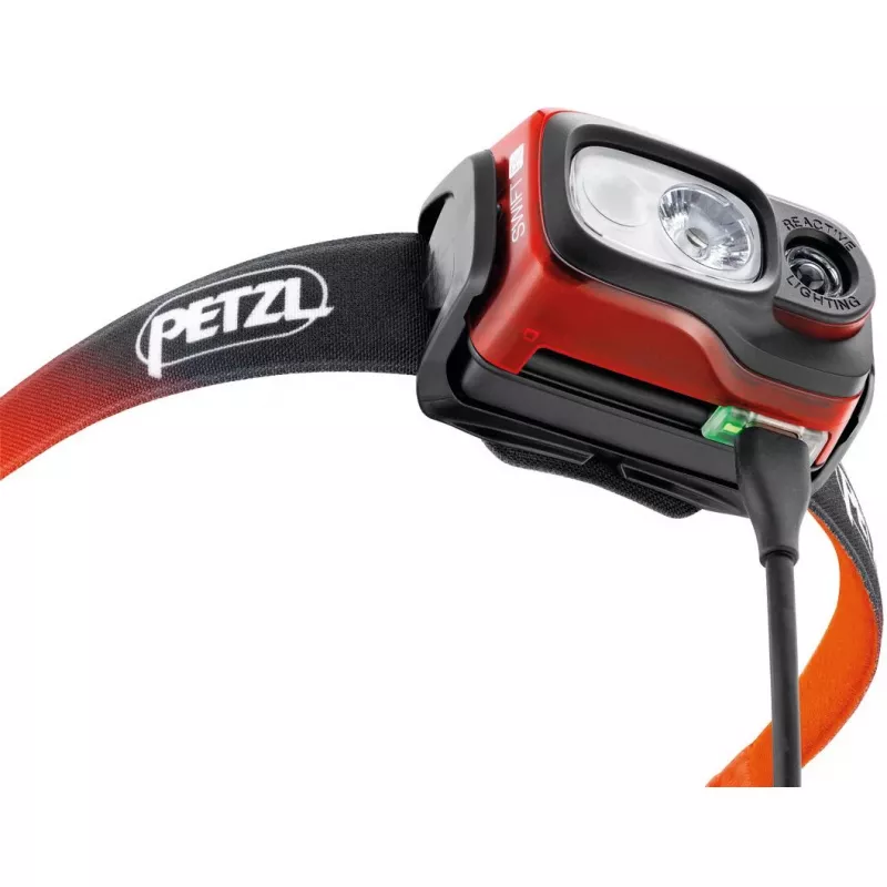 Petzl SWIFT RL musta ja valge peapaelaga LED-taskulamp