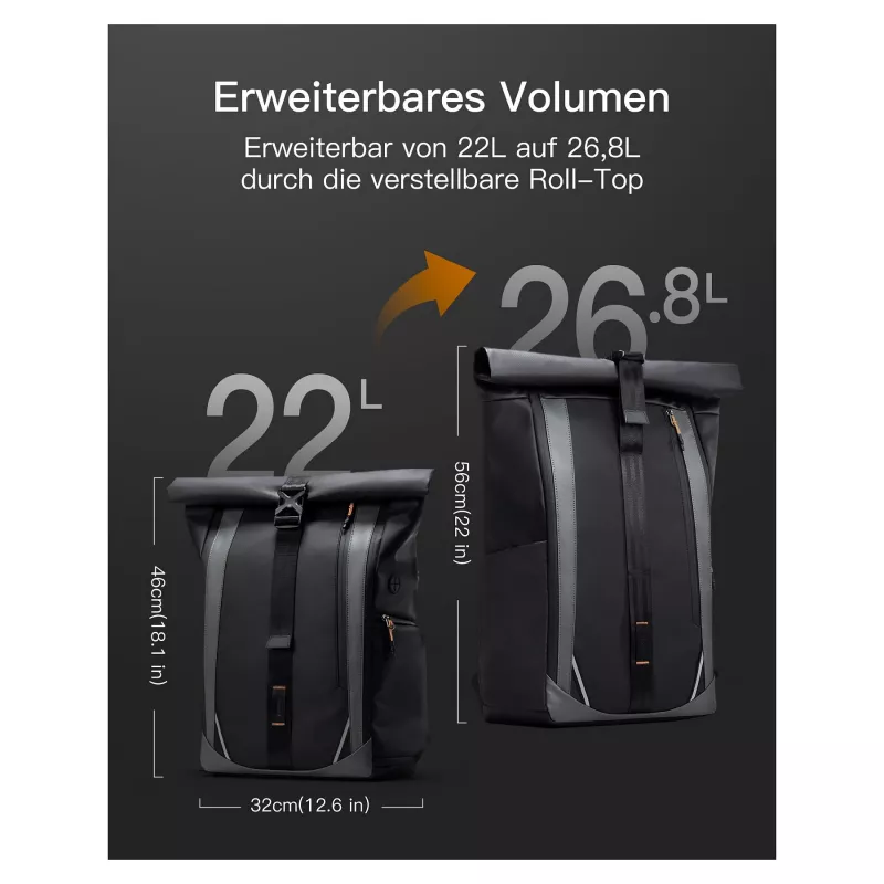 inateck sülearvutikott 15,6 BP01009 must 22-26.8 L